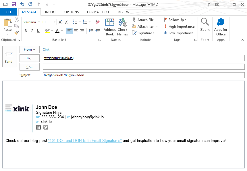 what to include in an email signature
