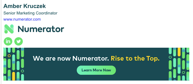 Email signature marketing - Numerator