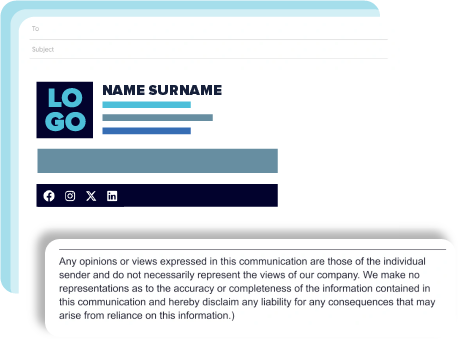 Disclaimer Integrates with Microsoft365 - Xink Email Signature
