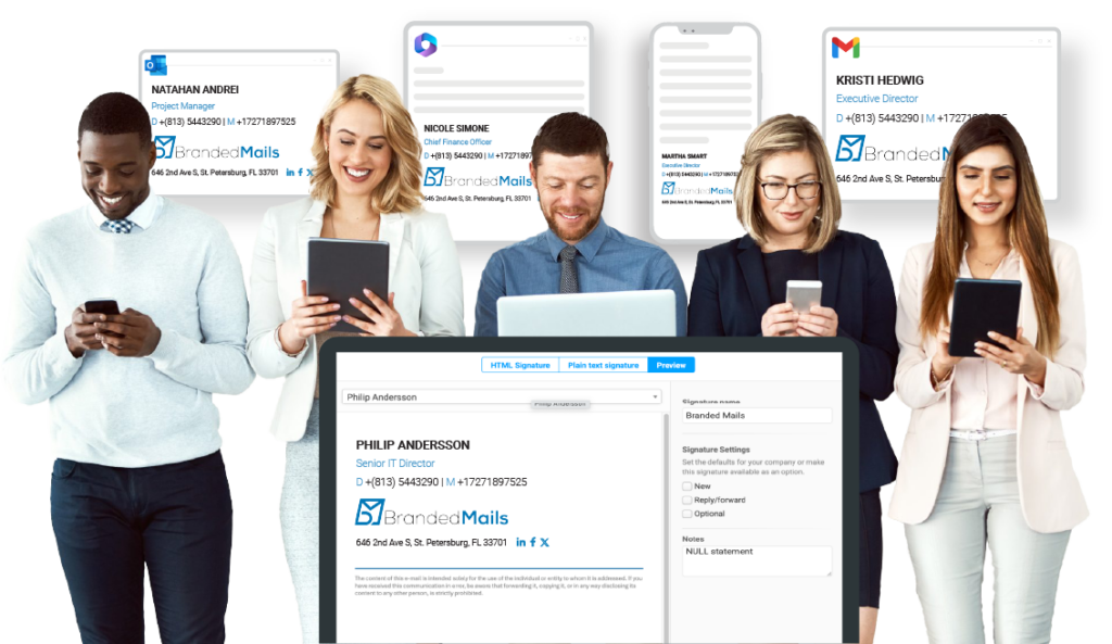 Email Signature management - To all end users on all their devices.