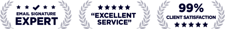 email signature management badges