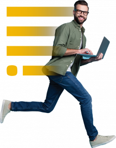 a guy using Xink's email signature platform