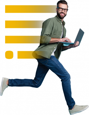 a guy using Xink's email signature platform
